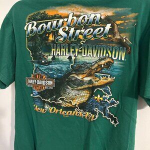 Vintage Bourbon St Louisiana Harley Davidson T Shrt = Medium